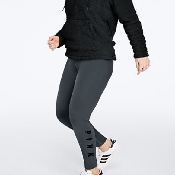 PINK Victoria's Secret Pants - PINK High Rise Gray Fleece Lined Legging NWT S